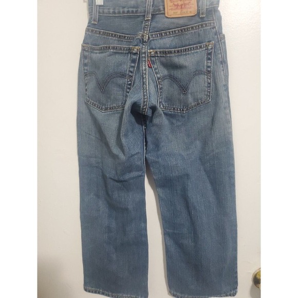 Levis 569 Boys Denim Blue Jean SIZE 10 Slim (23"x23") Loose Straight TEENS - Picture 3 of 5